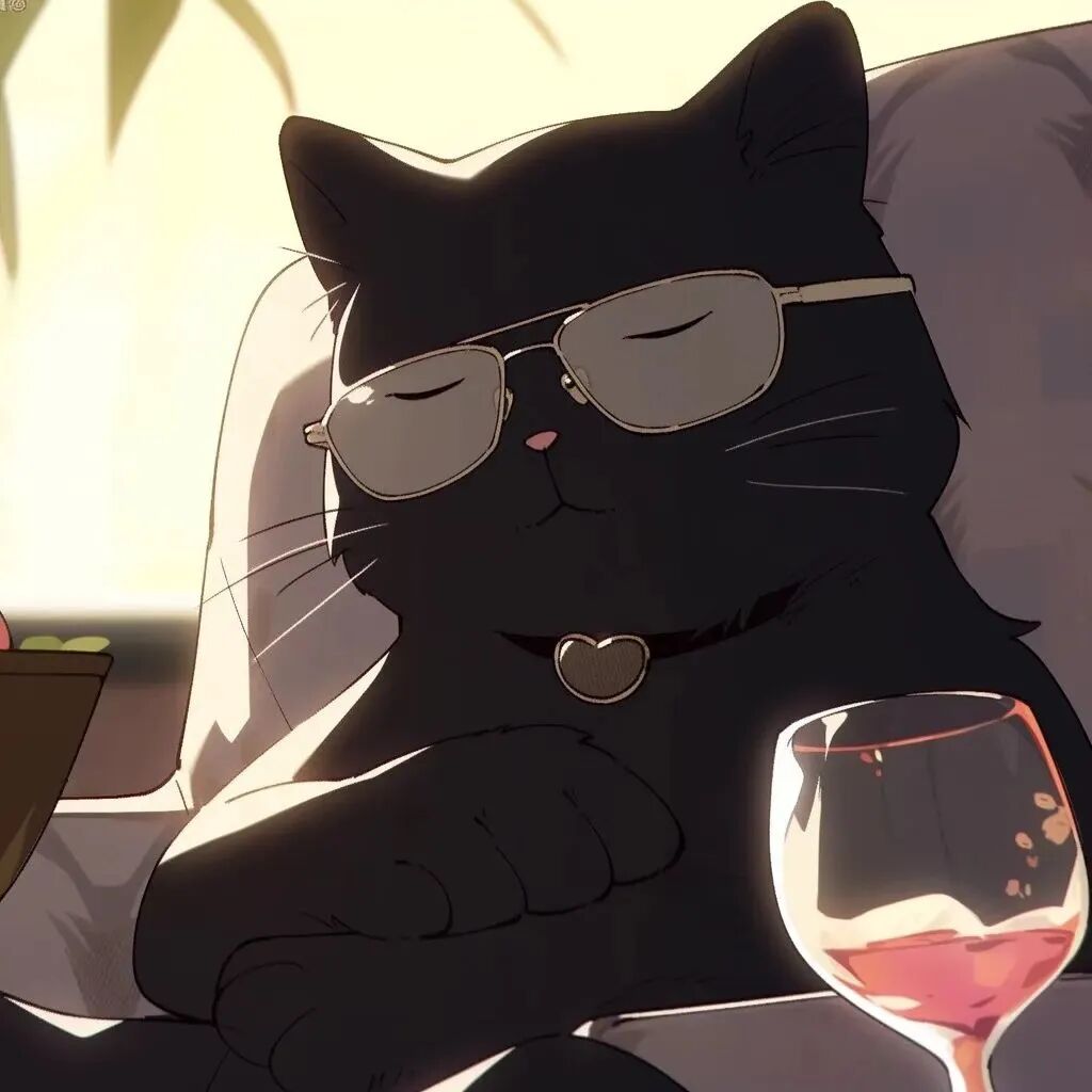 冷酷墨镜猫咪动漫头像