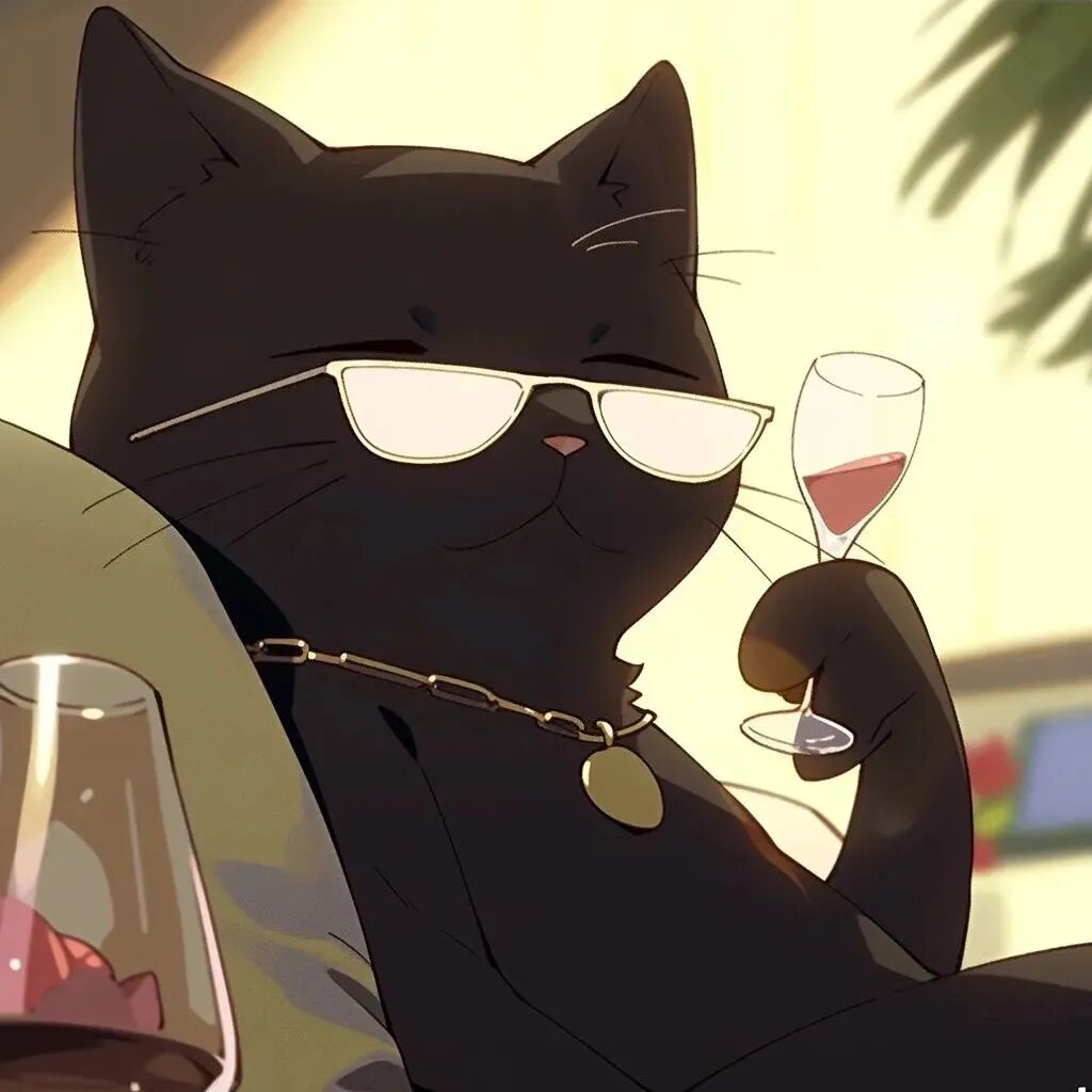 冷酷墨镜猫咪动漫头像
