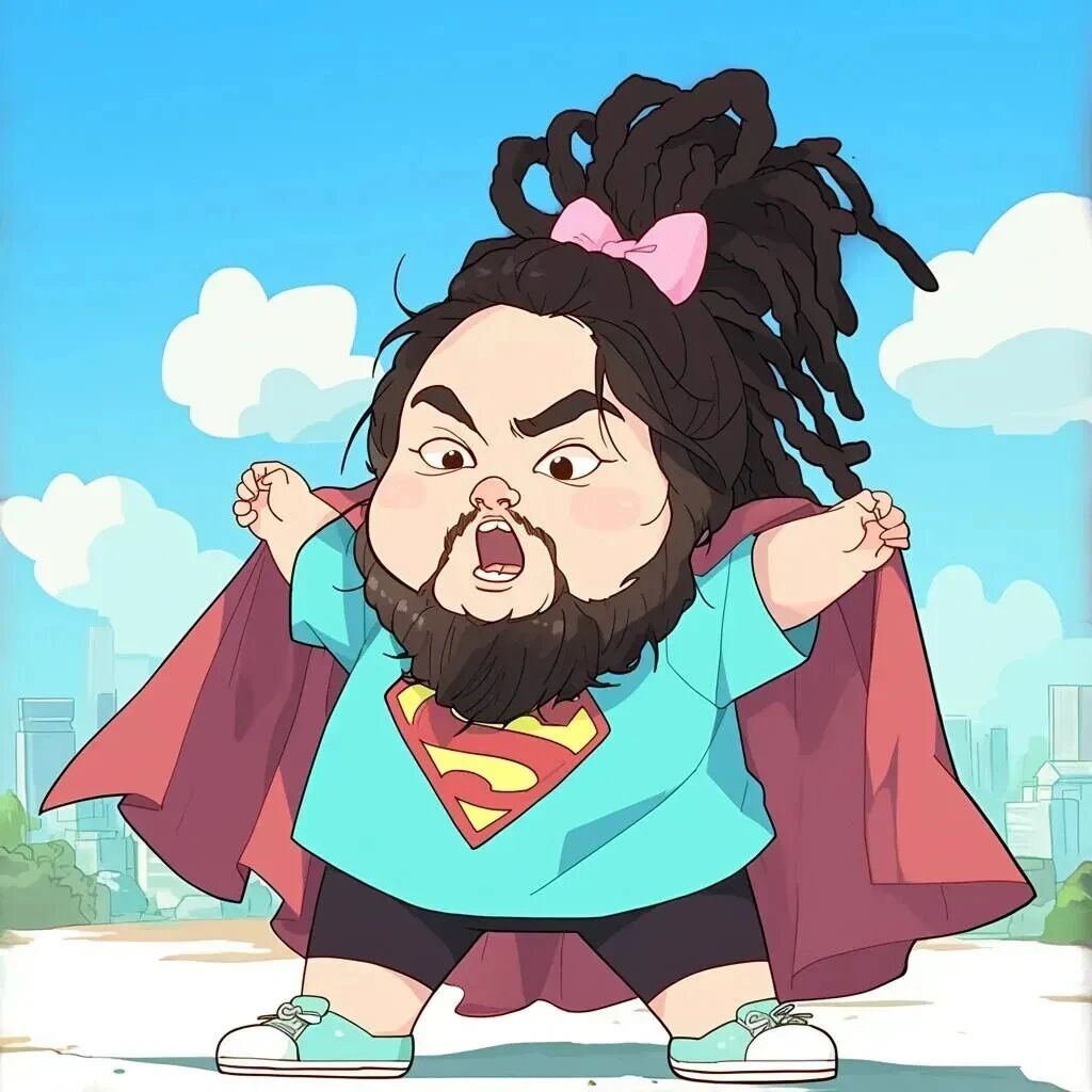 沙雕搞怪张飞超人卡通头像