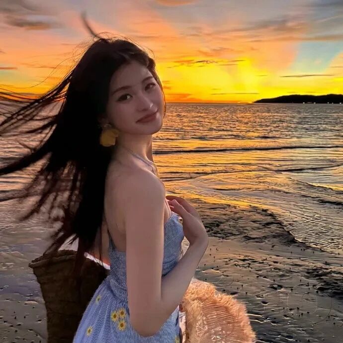 氛围感海边女生头像