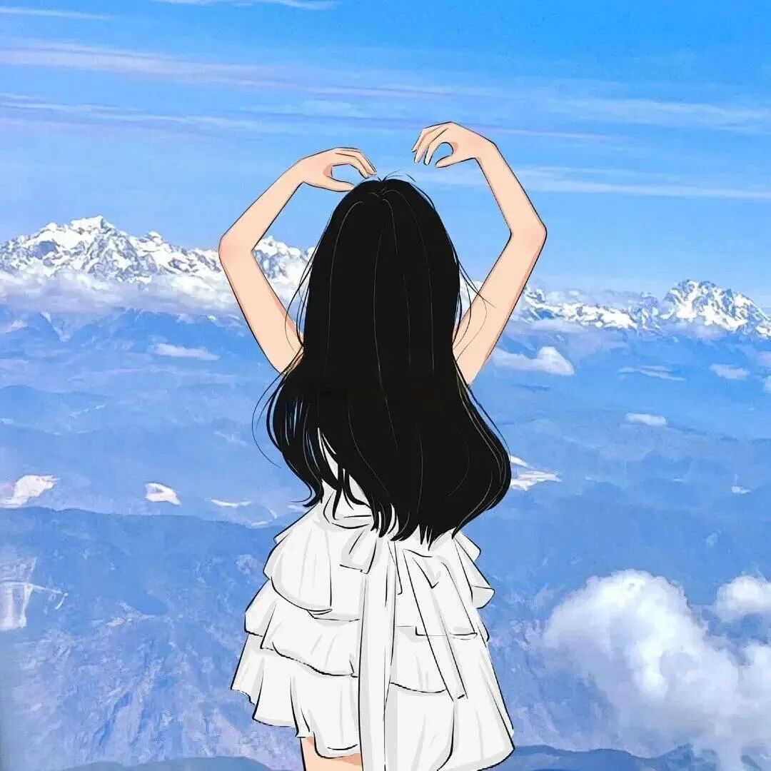 gaosanitjaqbanlv高山手绘情侣头像