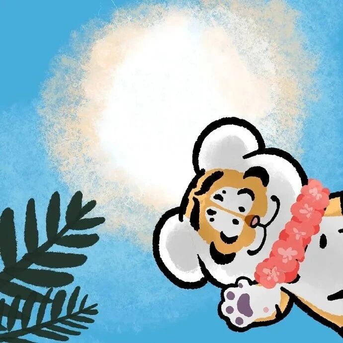 可爱胖虎卡通头像