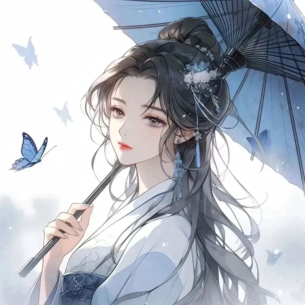 sixqinghuayifaxiao撑伞古风情侣头像