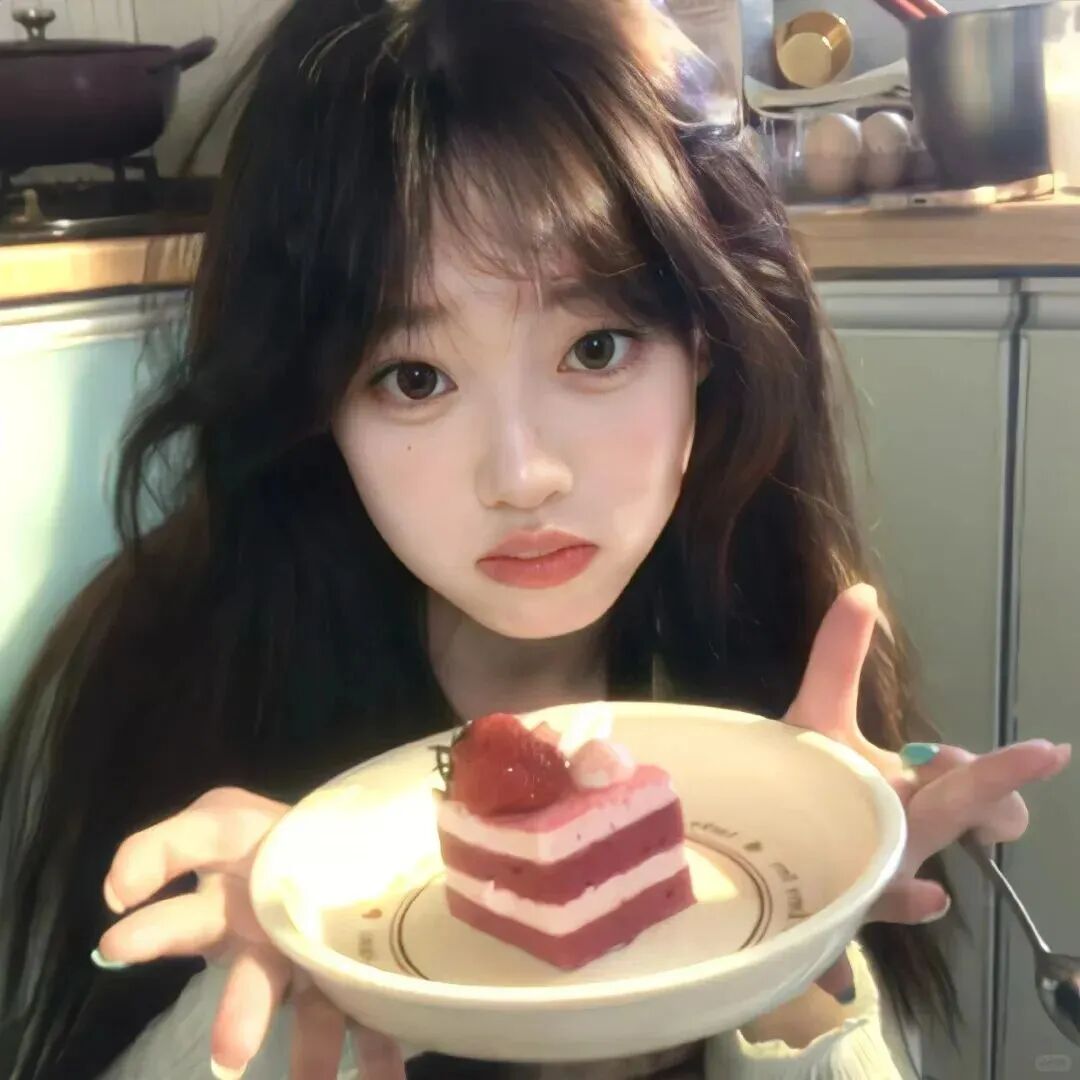 吃东西甜妹女生头像