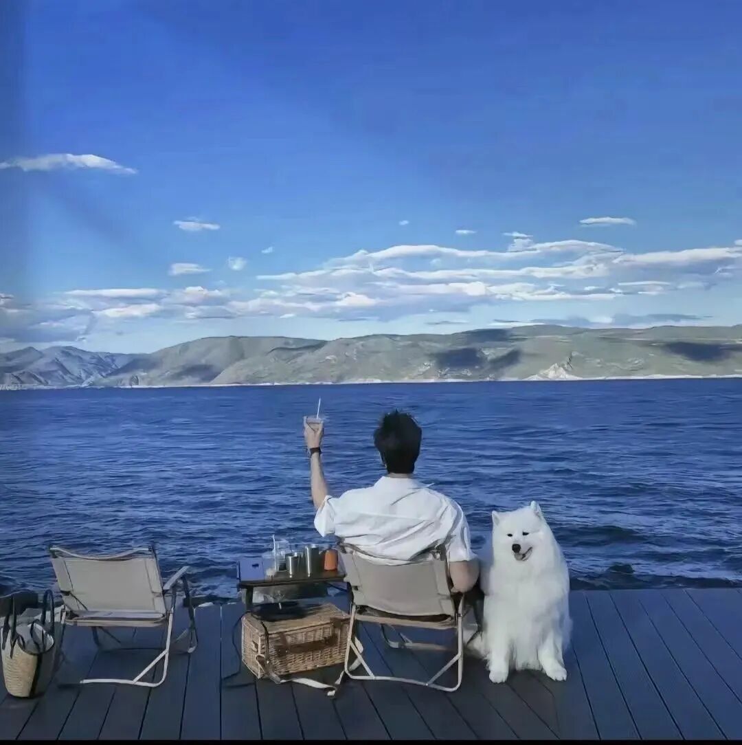 成熟海边不露脸男生头像