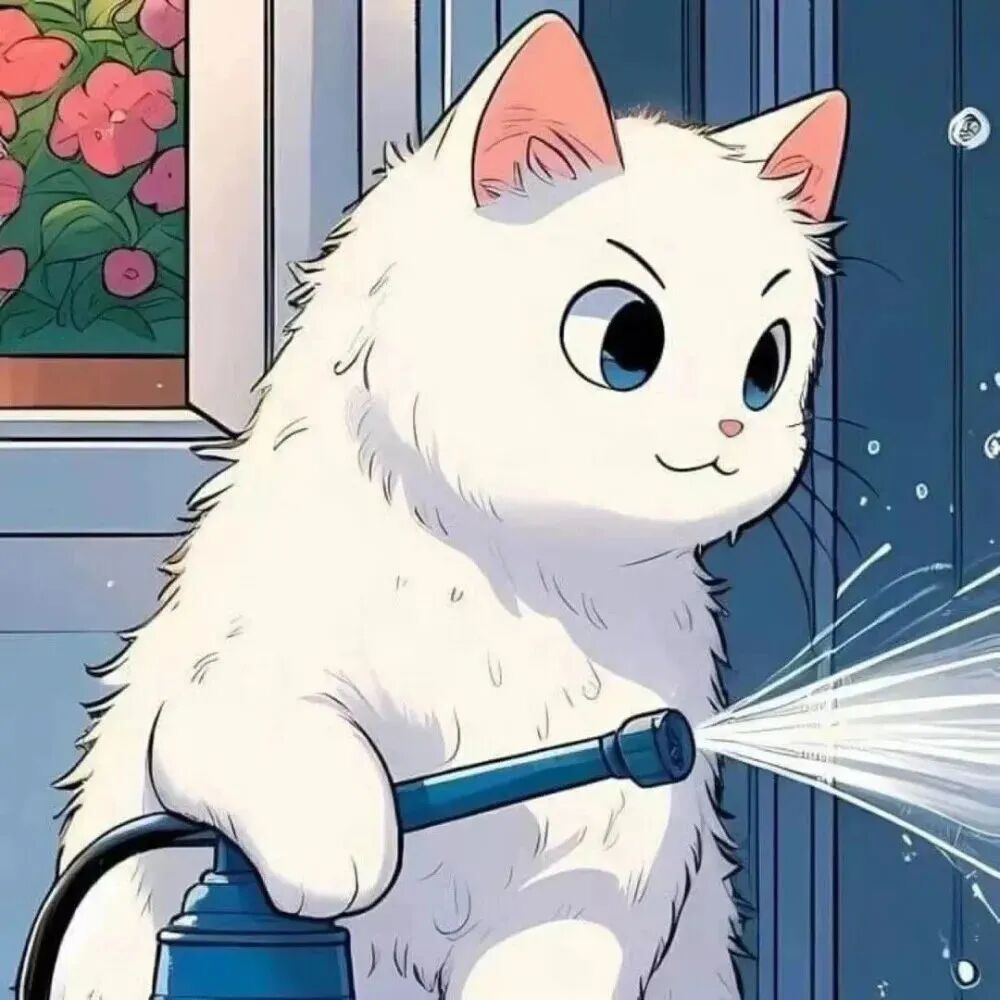 maocatepensuiqixi猫咪卡通情侣头像