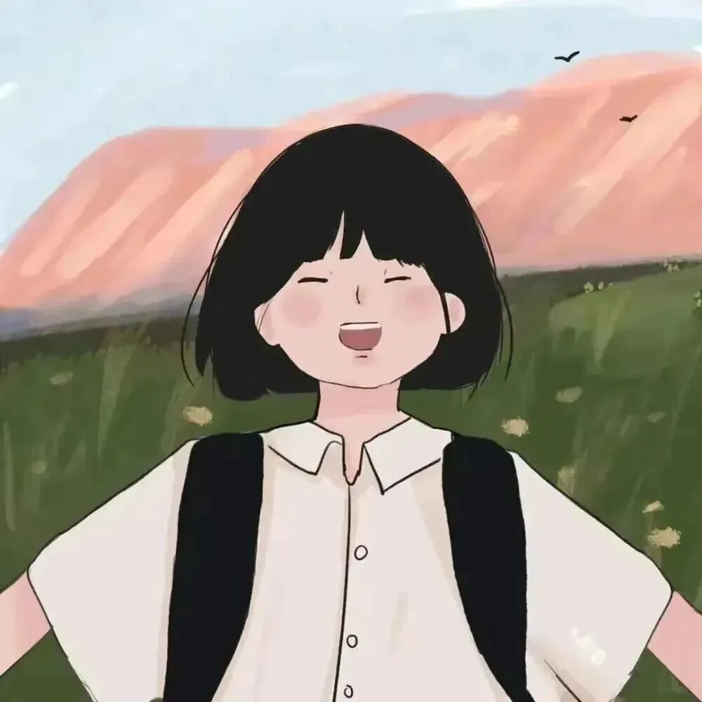 beishubaopuzidgaihe学院风插画情侣头像