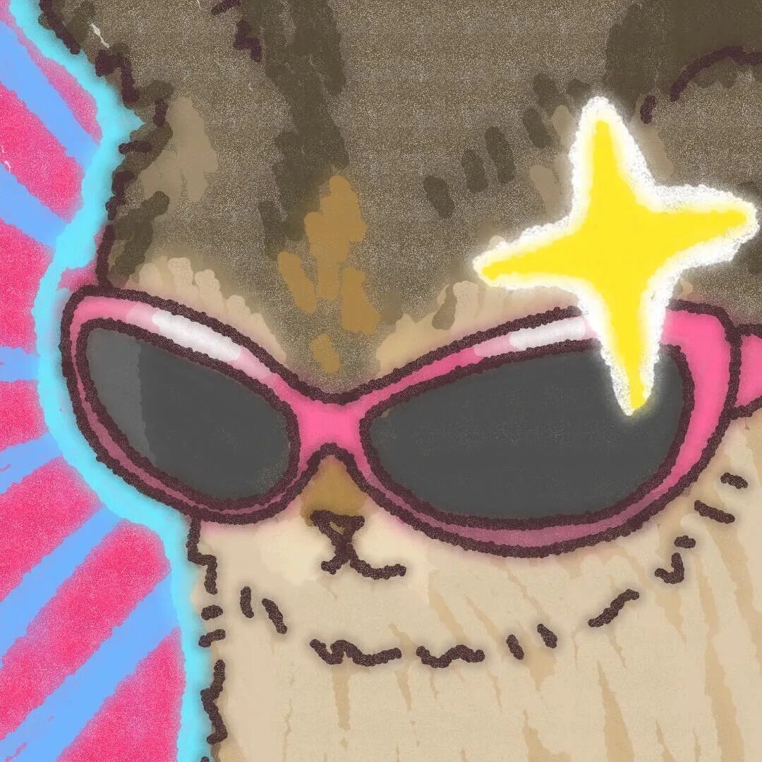 gantanmojduiyou猫咪墨镜三人闺蜜头像卡通闺蜜头像