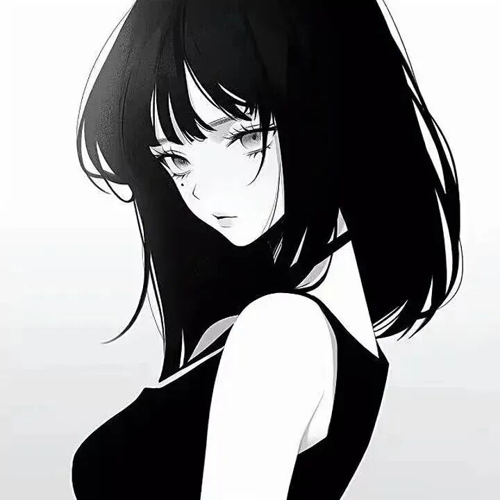 黑白御姐动漫头像女