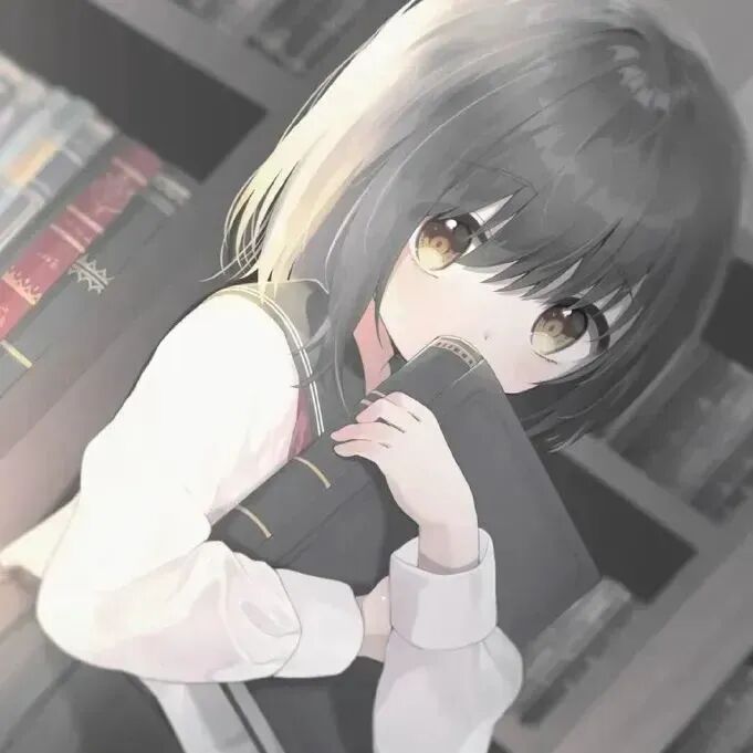 书店呆萌动漫头像女