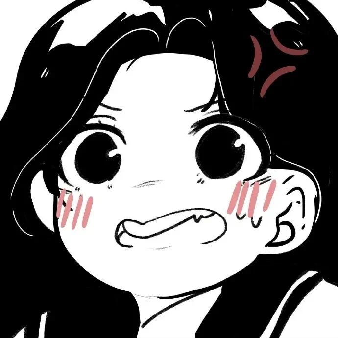 黑白动漫头像女