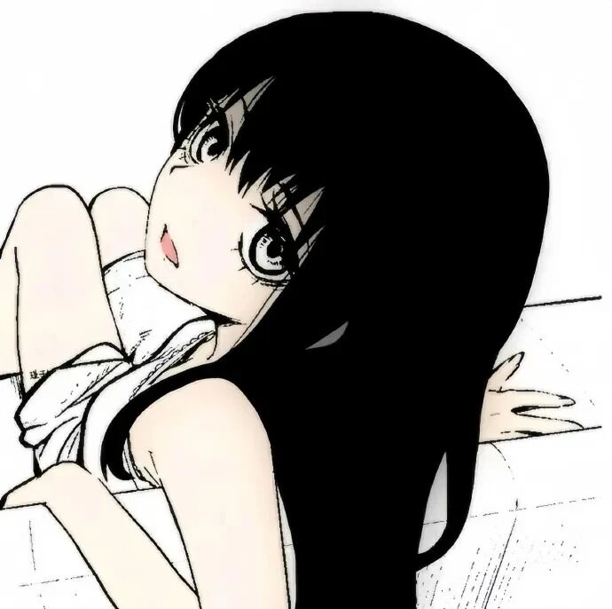 黑白动漫头像女