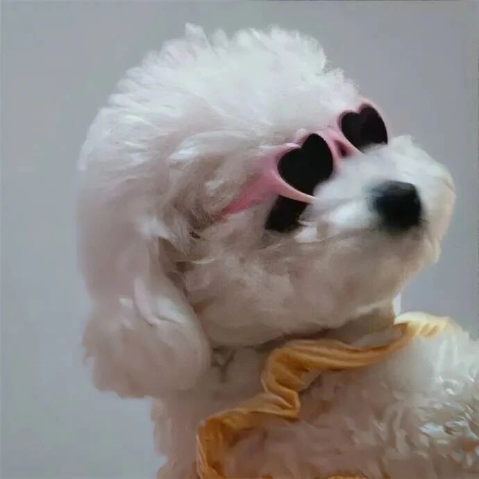 可爱墨镜狗狗萌宠头像