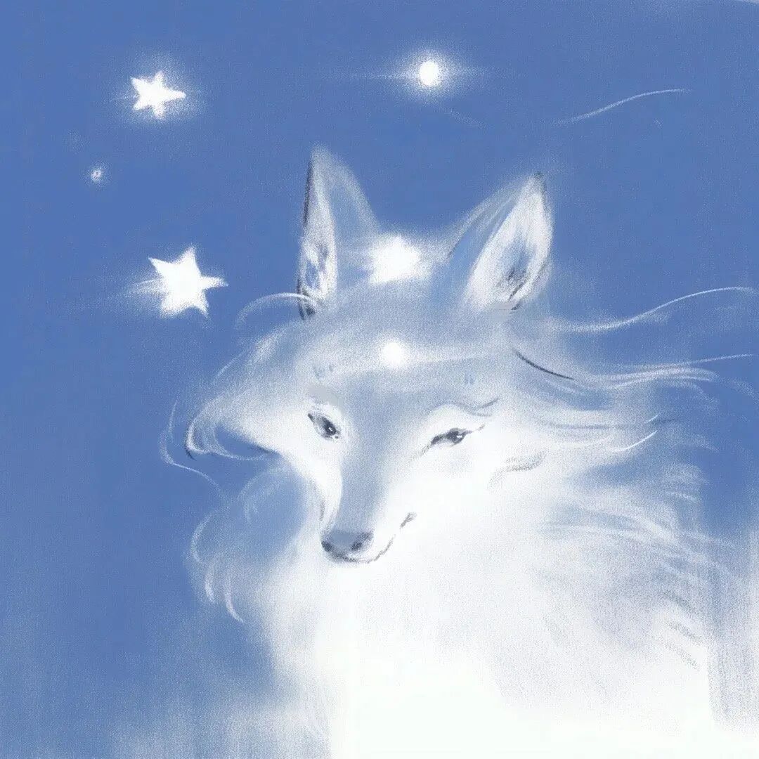 可爱狼插画卡通头像