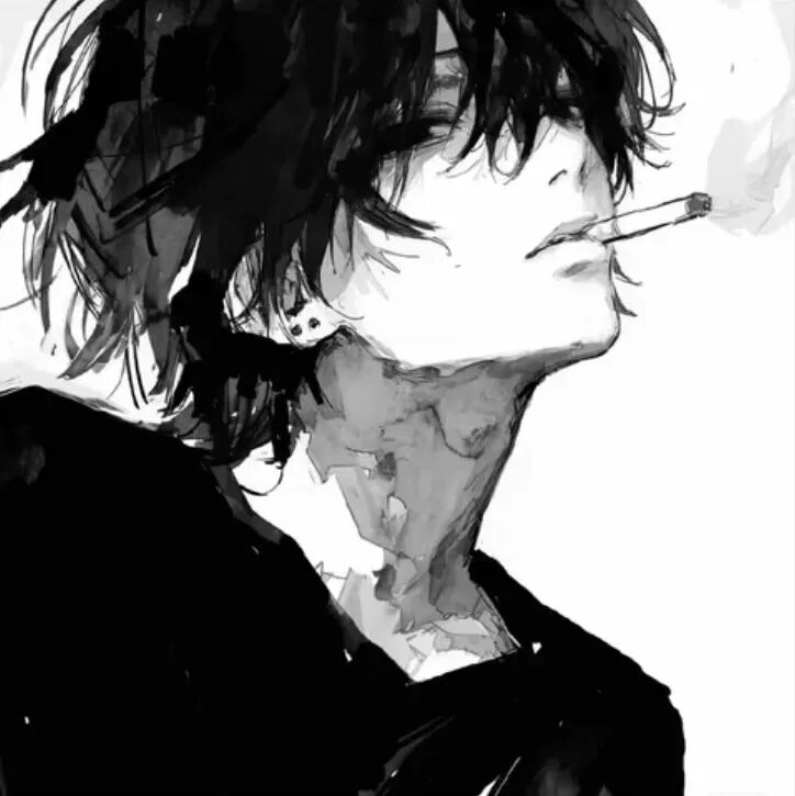 黑白动漫头像男