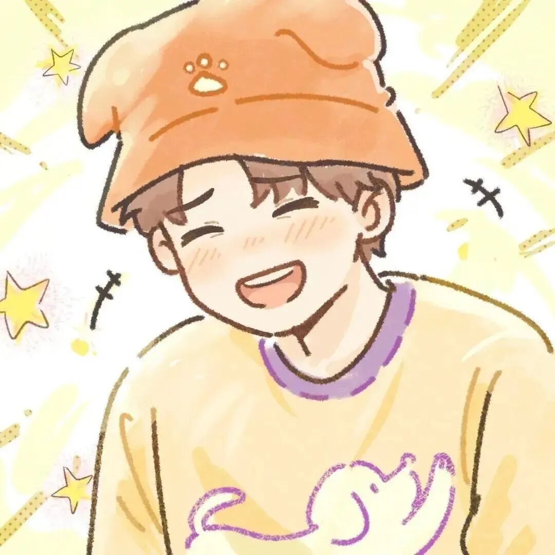 fxingfumeimanzhouyu幸福插画情侣头像