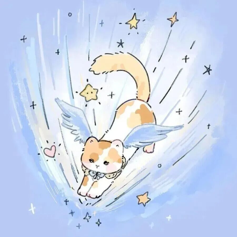 ouxyincatbyttqzhouyu可爱猫咪插画情侣头像
