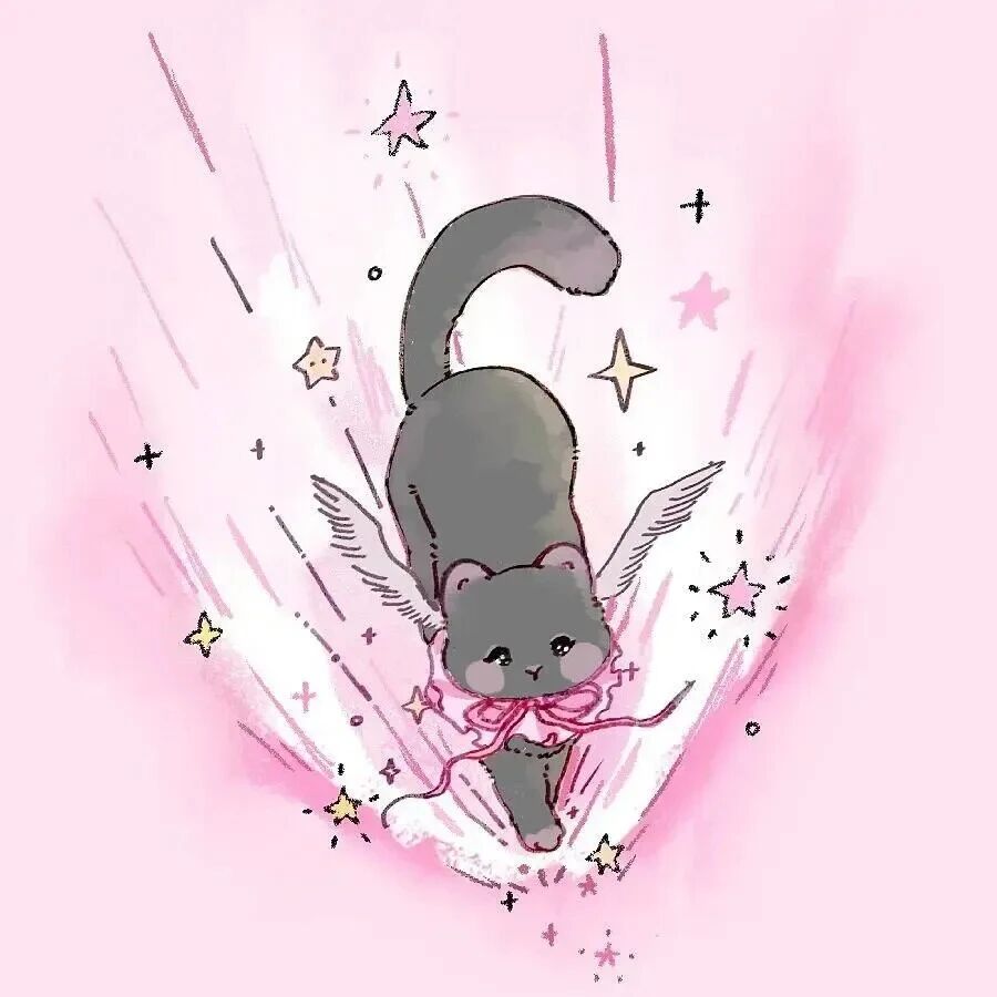 ouxyincatbyttqzhouyu可爱猫咪插画情侣头像