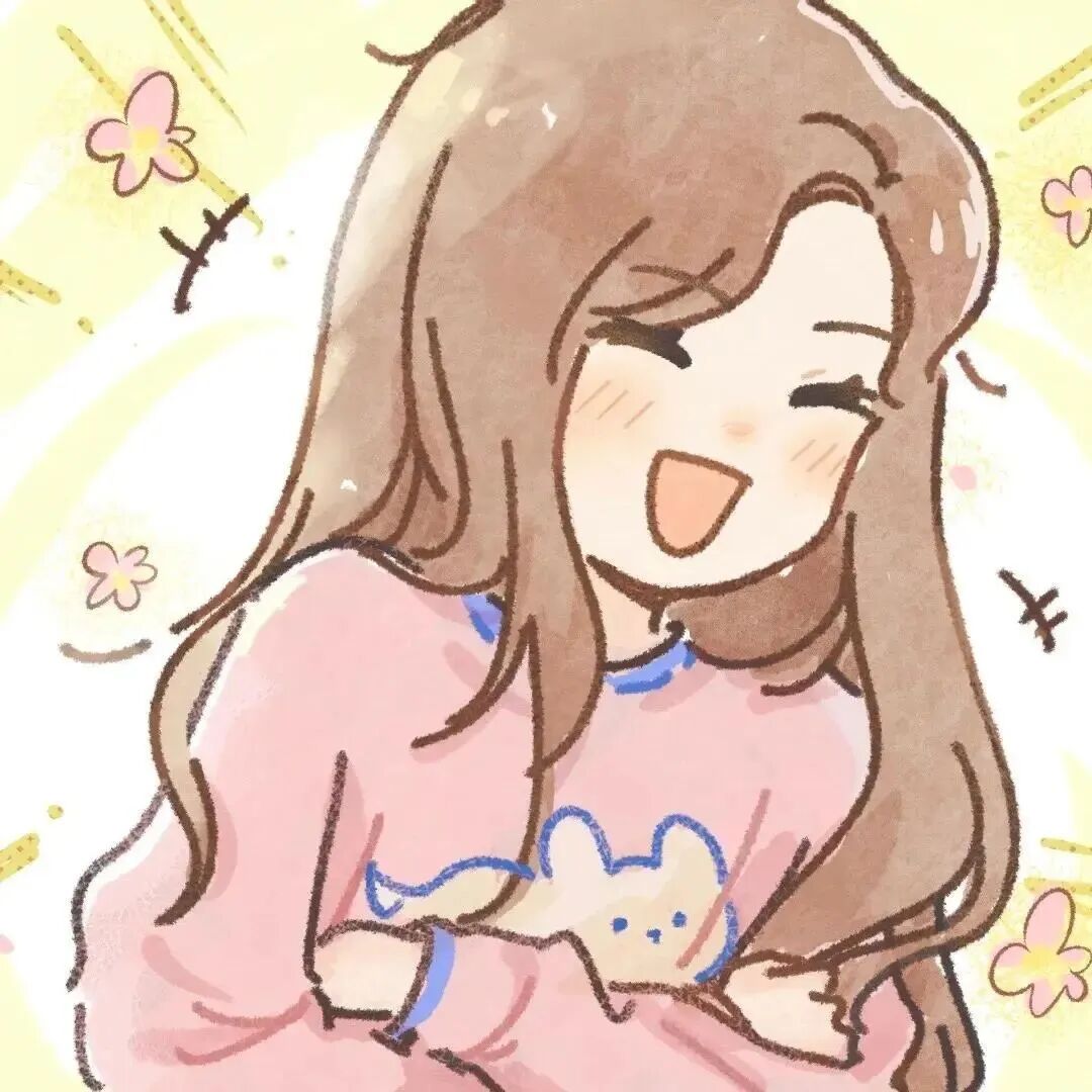 fxingfumeimanzhouyu幸福插画情侣头像