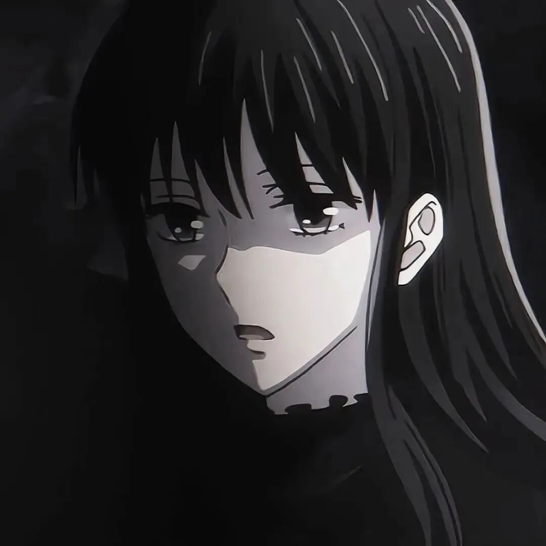 黑白动漫头像女