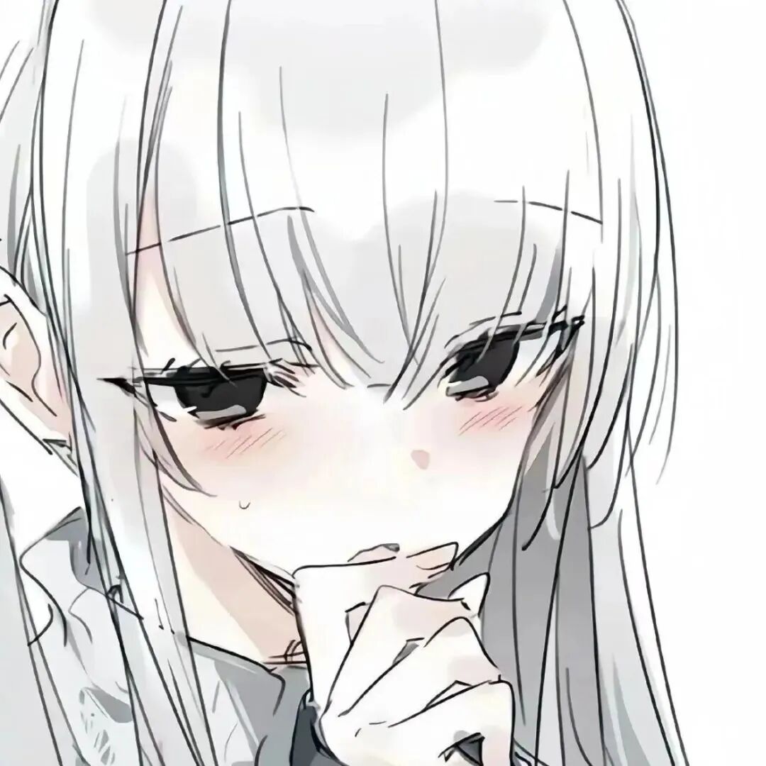 黑白动漫头像女