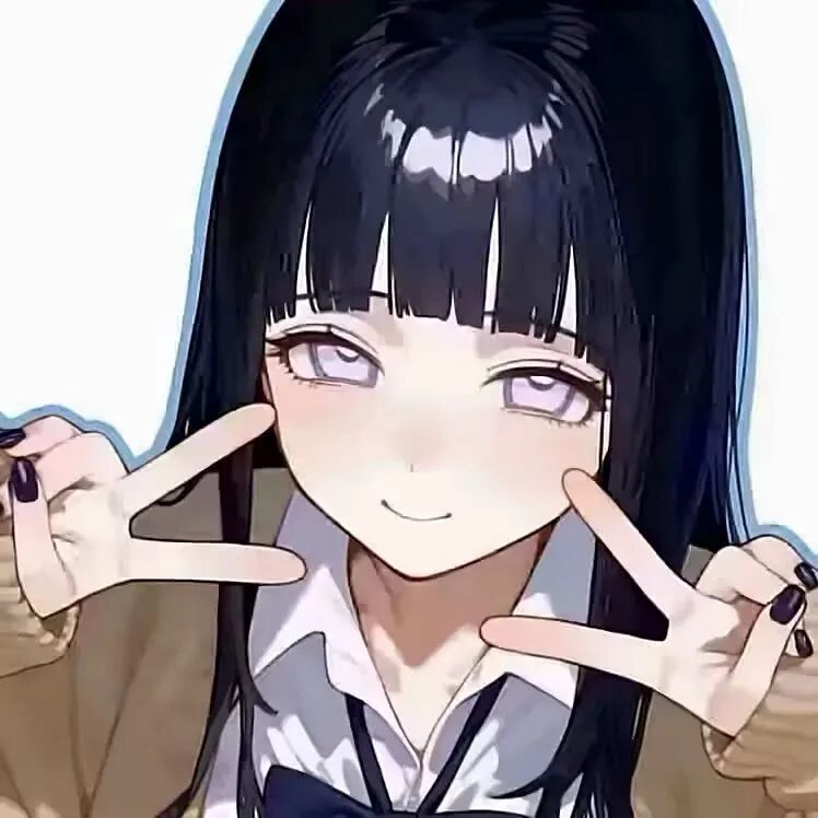 剪刀手火影忍者雏田动漫头像女