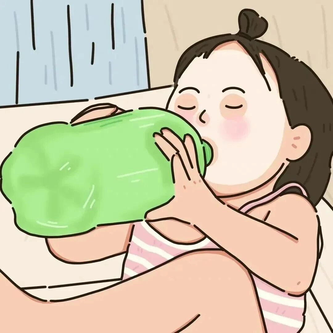 heqishuiwasaiduiyou可爱喝汽水二人闺蜜头像卡通闺蜜头像