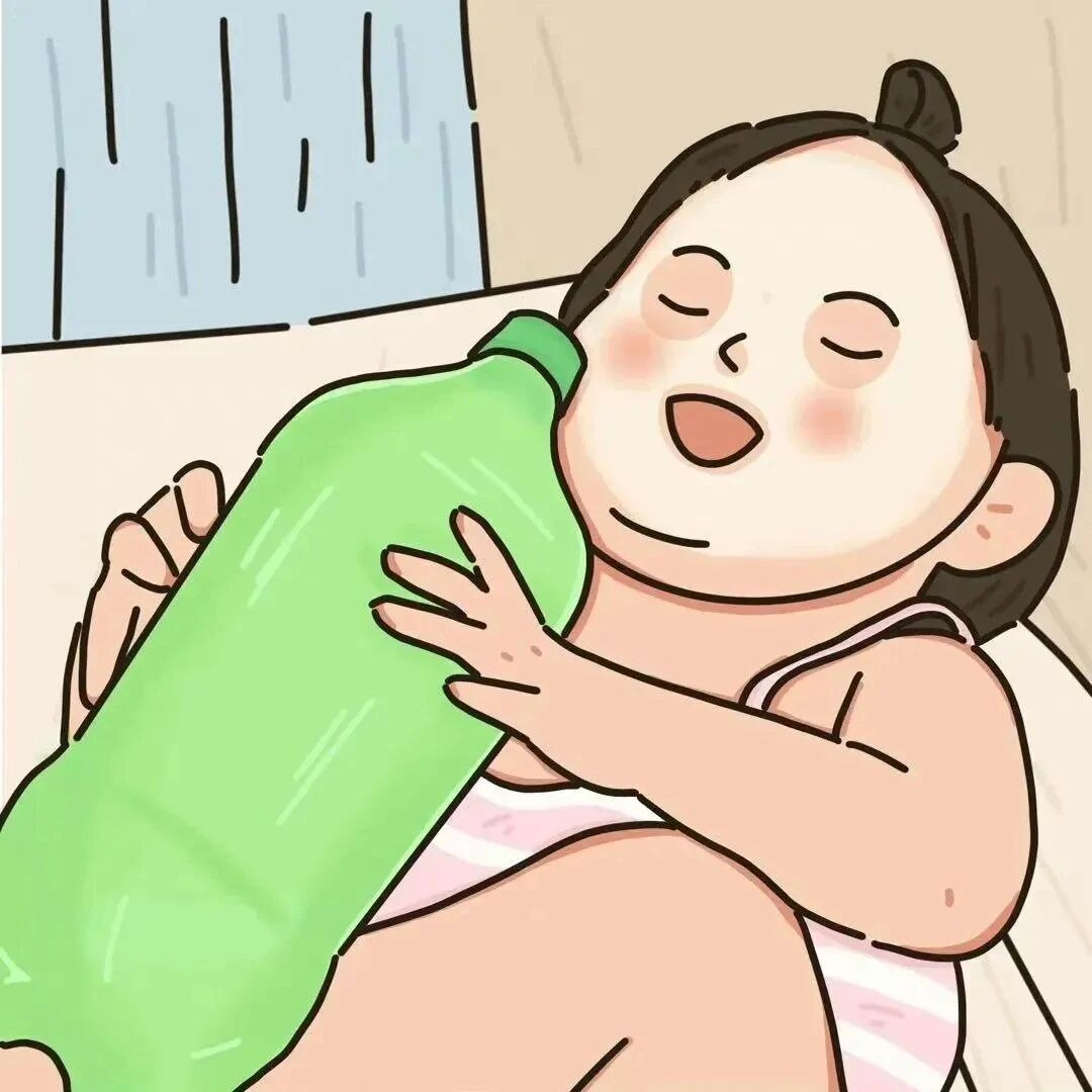 heqishuiwasaiduiyou可爱喝汽水二人闺蜜头像卡通闺蜜头像