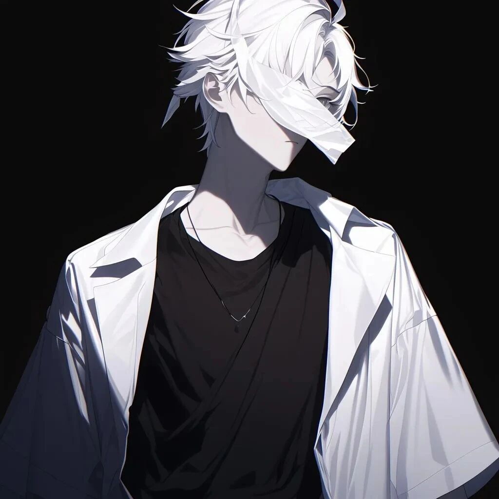 黑白动漫头像男