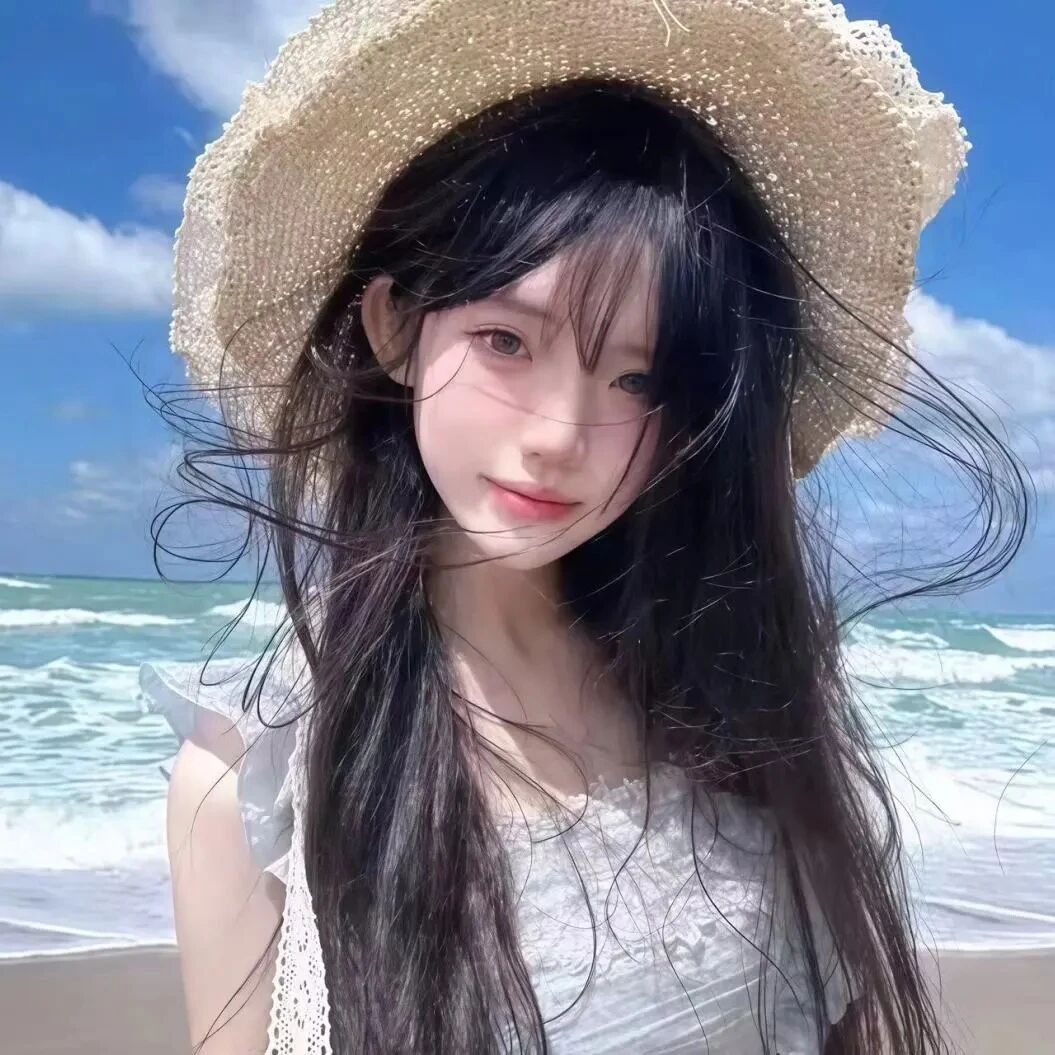 海边温柔女生头像