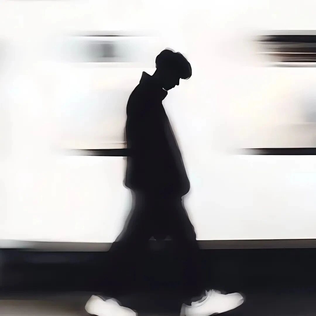 黑白个性不露脸男生头像