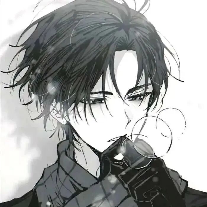 黑白动漫头像男