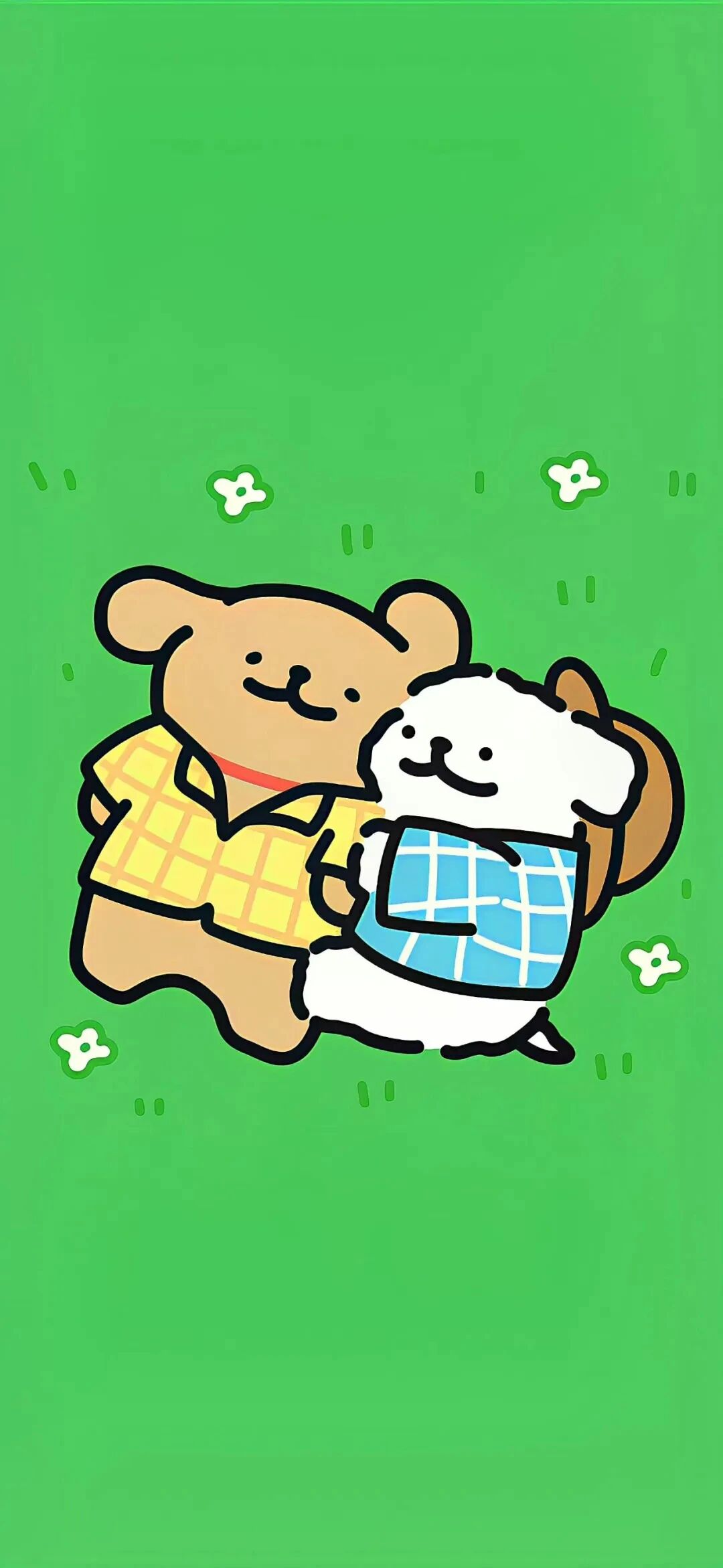 可爱线条小狗卡通壁纸
