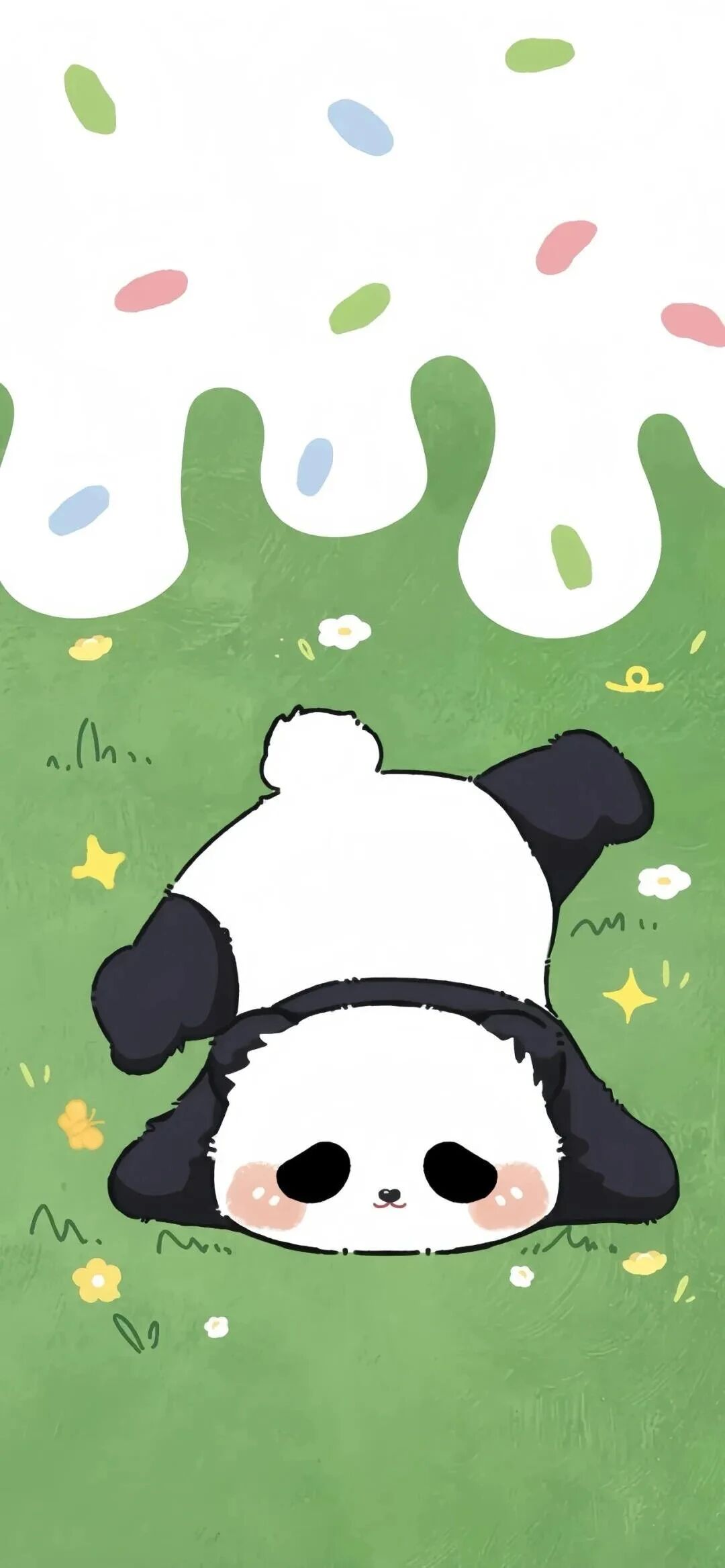 可爱熊猫插画壁纸套图