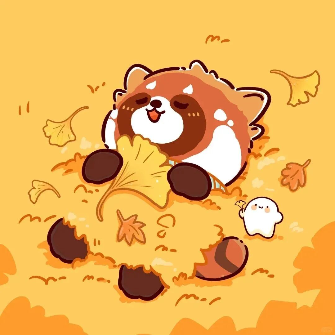 qiutianxxmaocatxinsan秋天可爱小熊卡通情侣头像