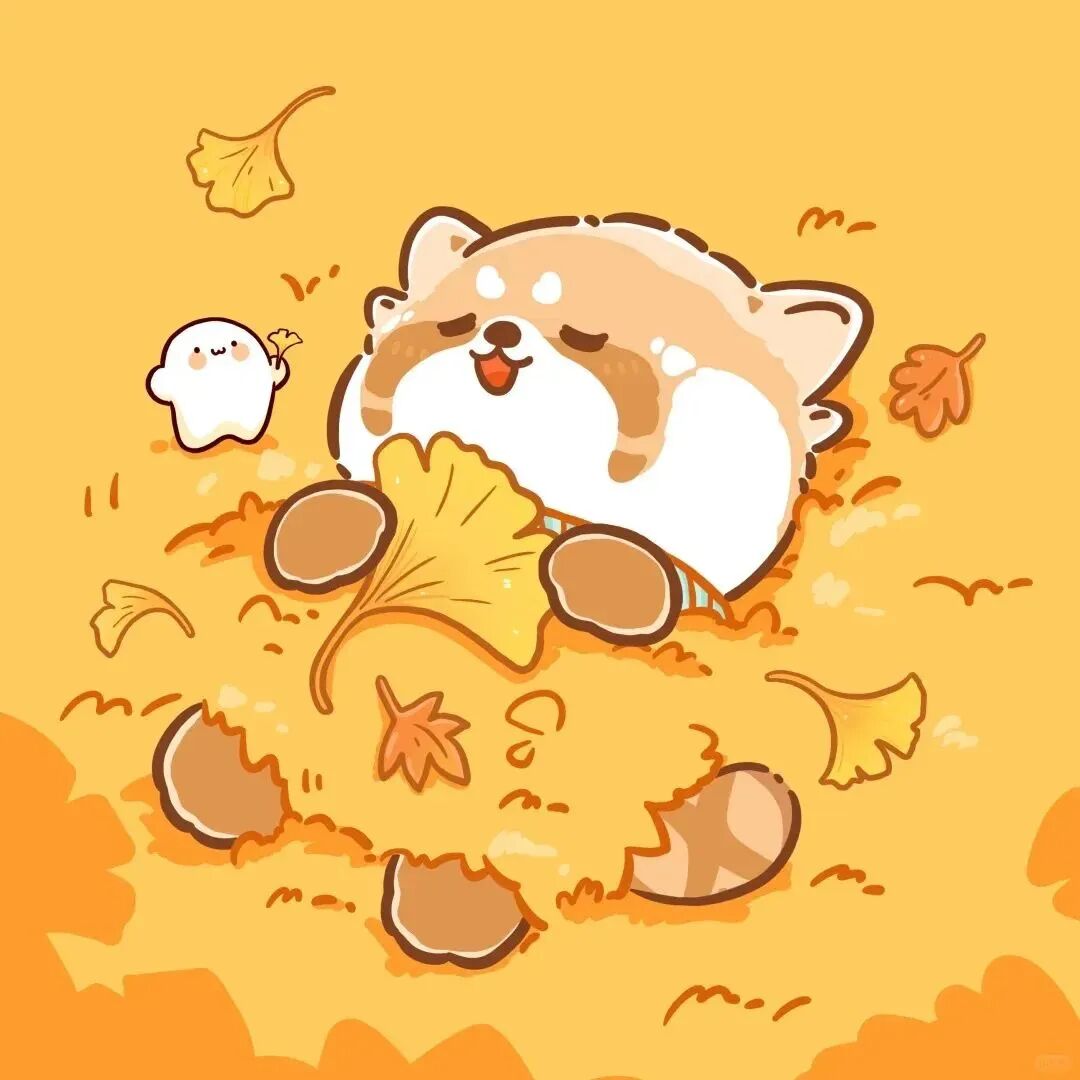 qiutianxxmaocatxinsan秋天可爱小熊卡通情侣头像