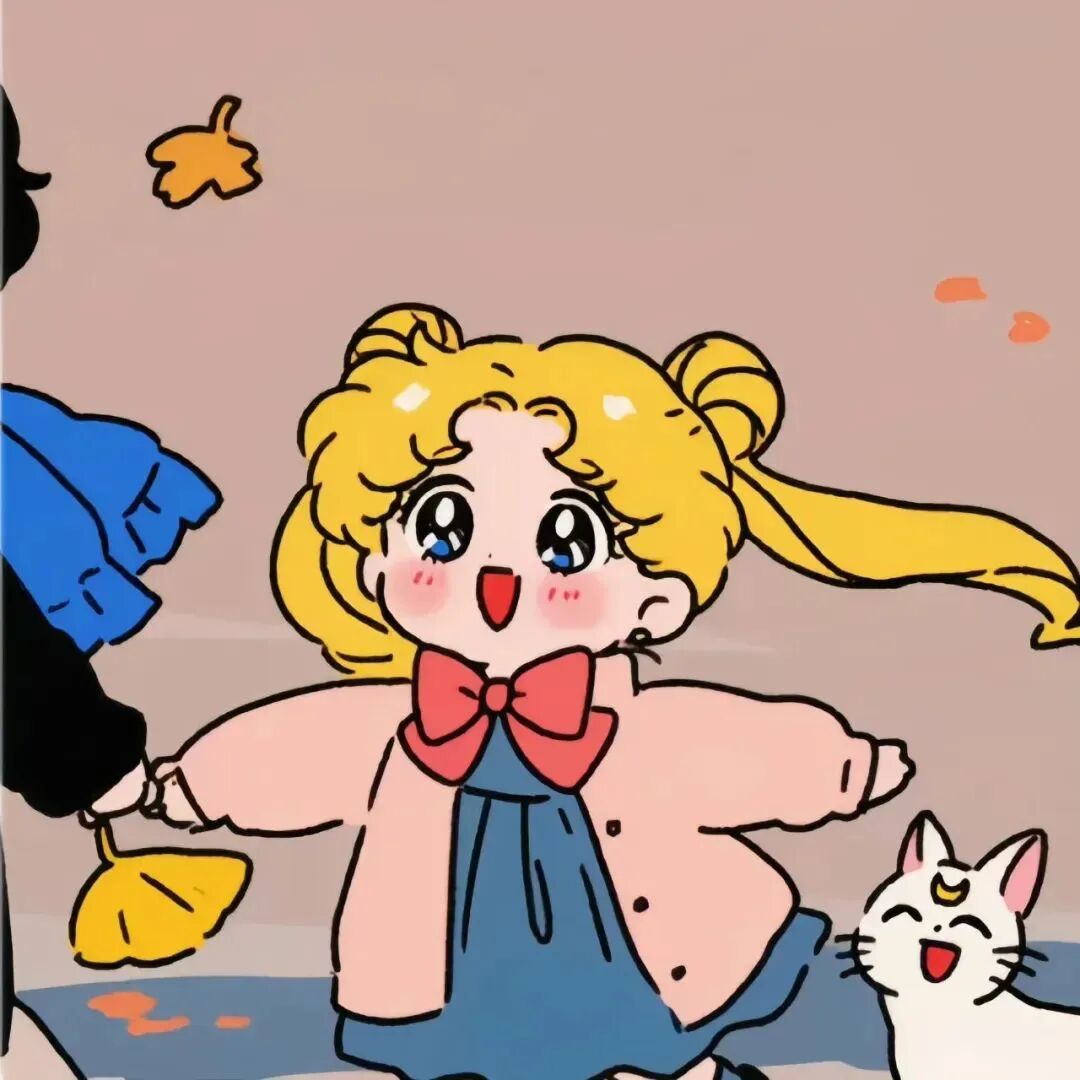 aikemeishaonvxinsan可爱美少女战士卡通情侣头像