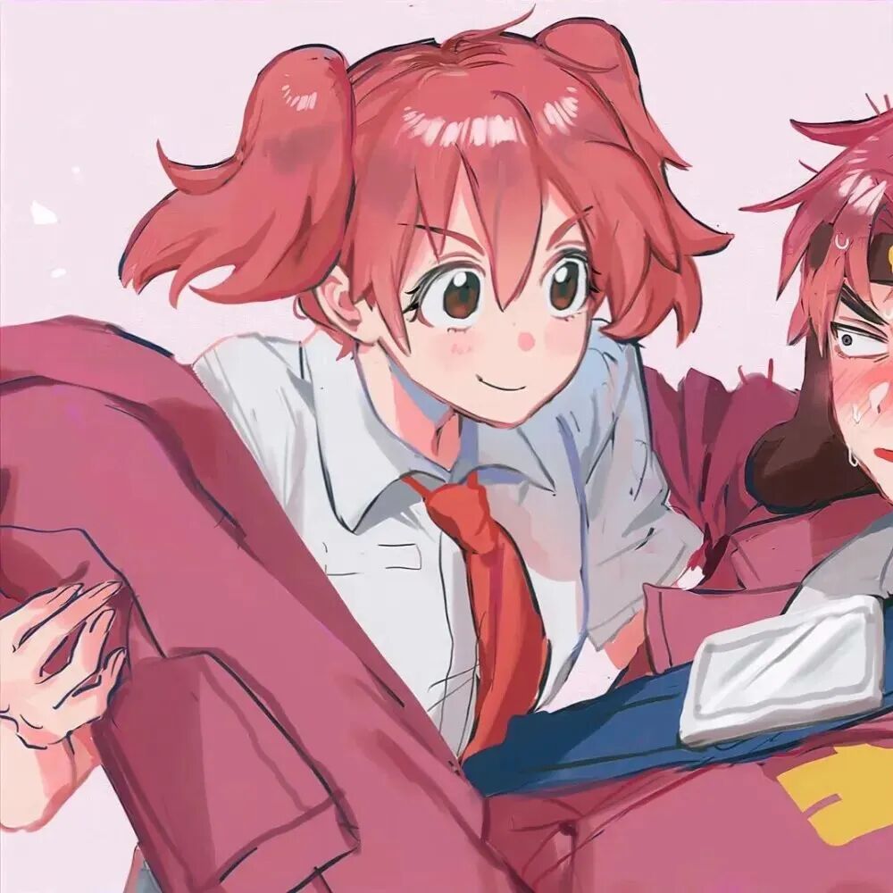 nvyouliliangfaxiao女友力学院风动漫情侣头像