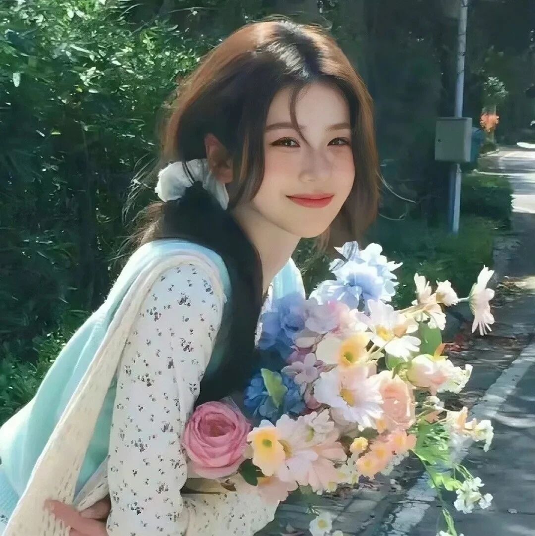 鲜花甜妹女生头像