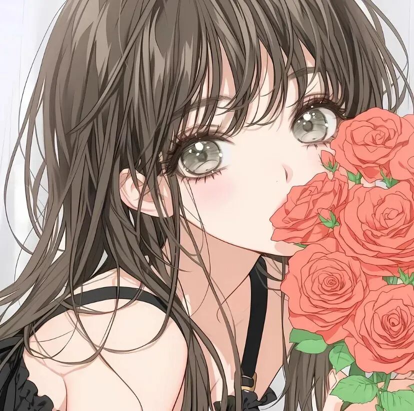 鲜花温柔动漫头像女