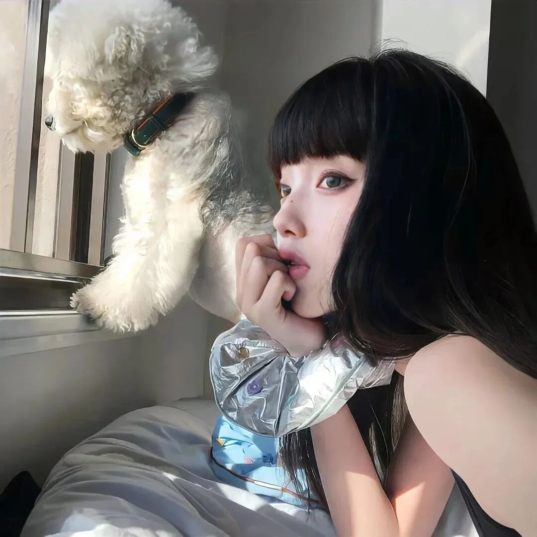 气质侧脸女生头像