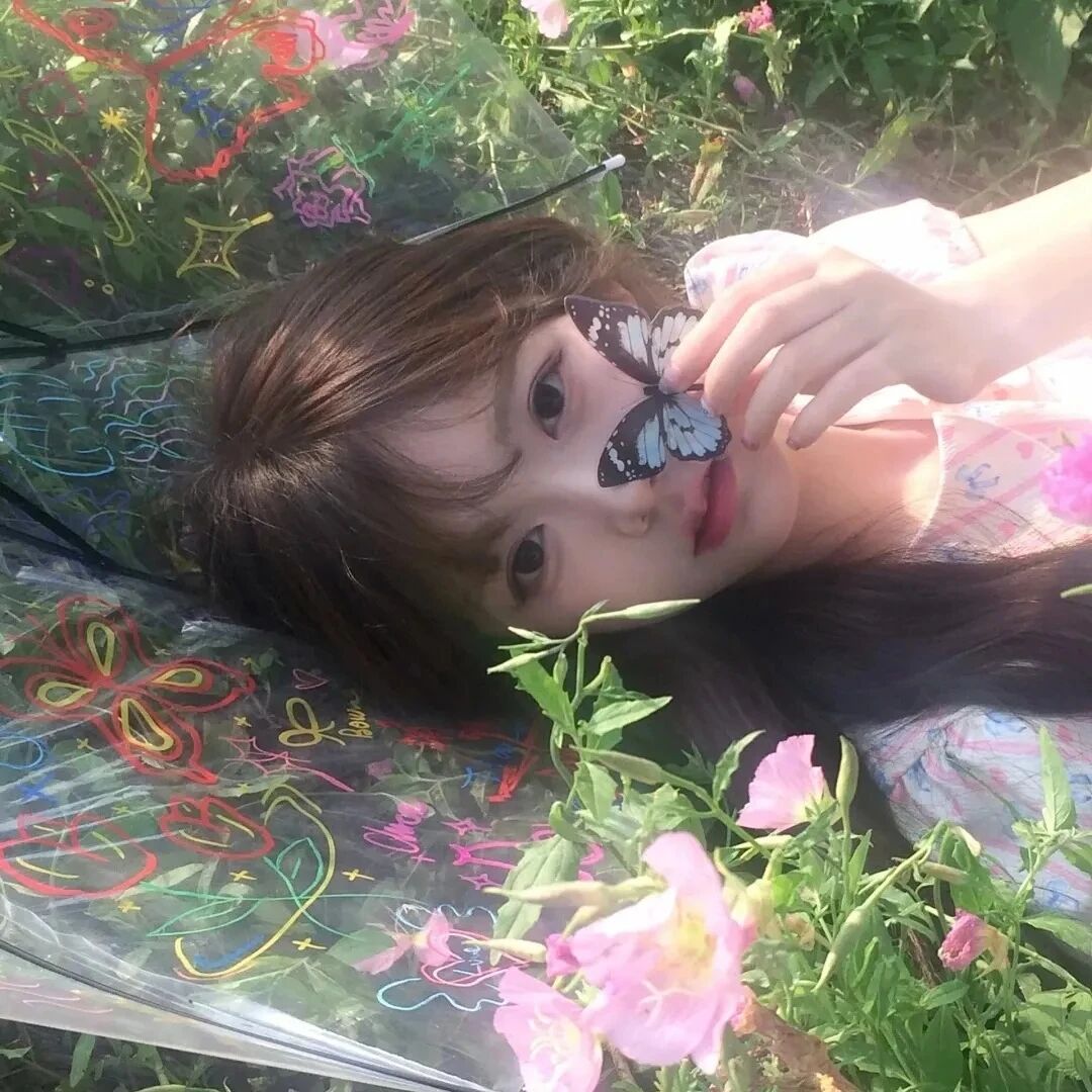蝴蝶小清新女生头像
