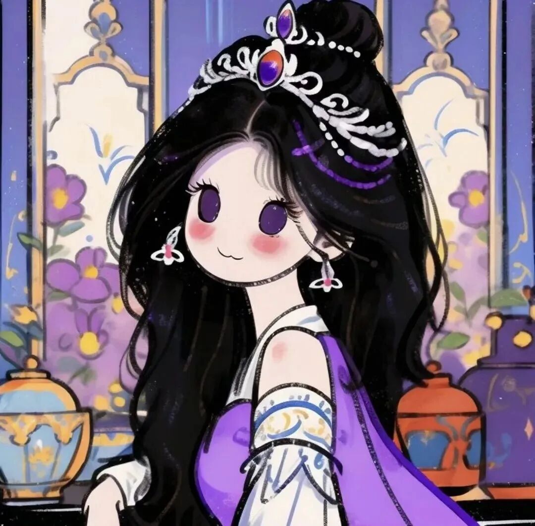 gongzicahovbvdazi公主风插画三人闺蜜头像动漫闺蜜头像