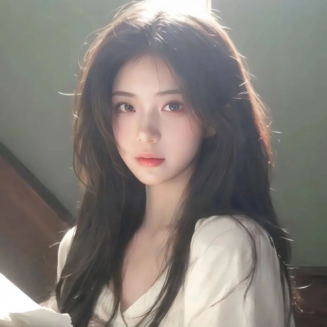 光感温柔女生头像