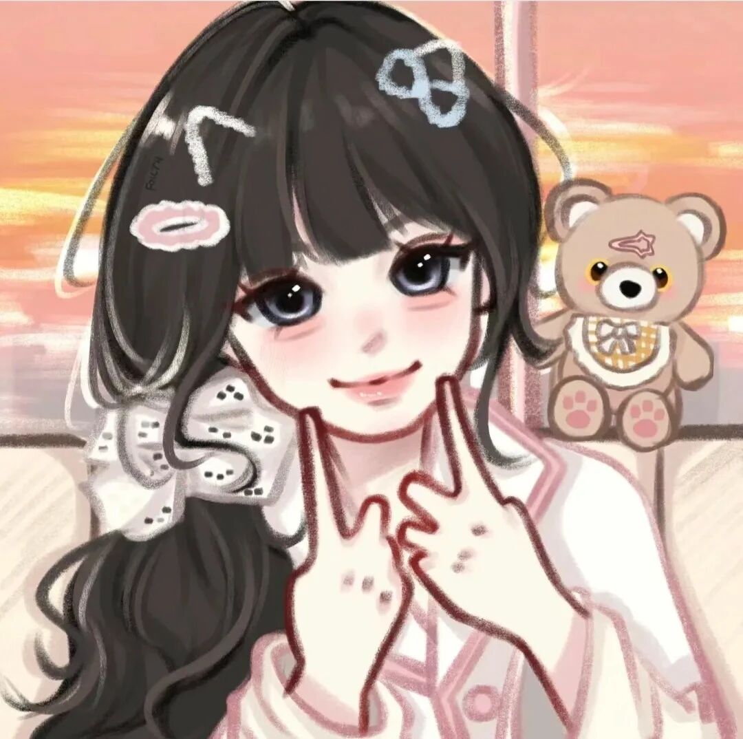 甜妹手绘动漫头像女