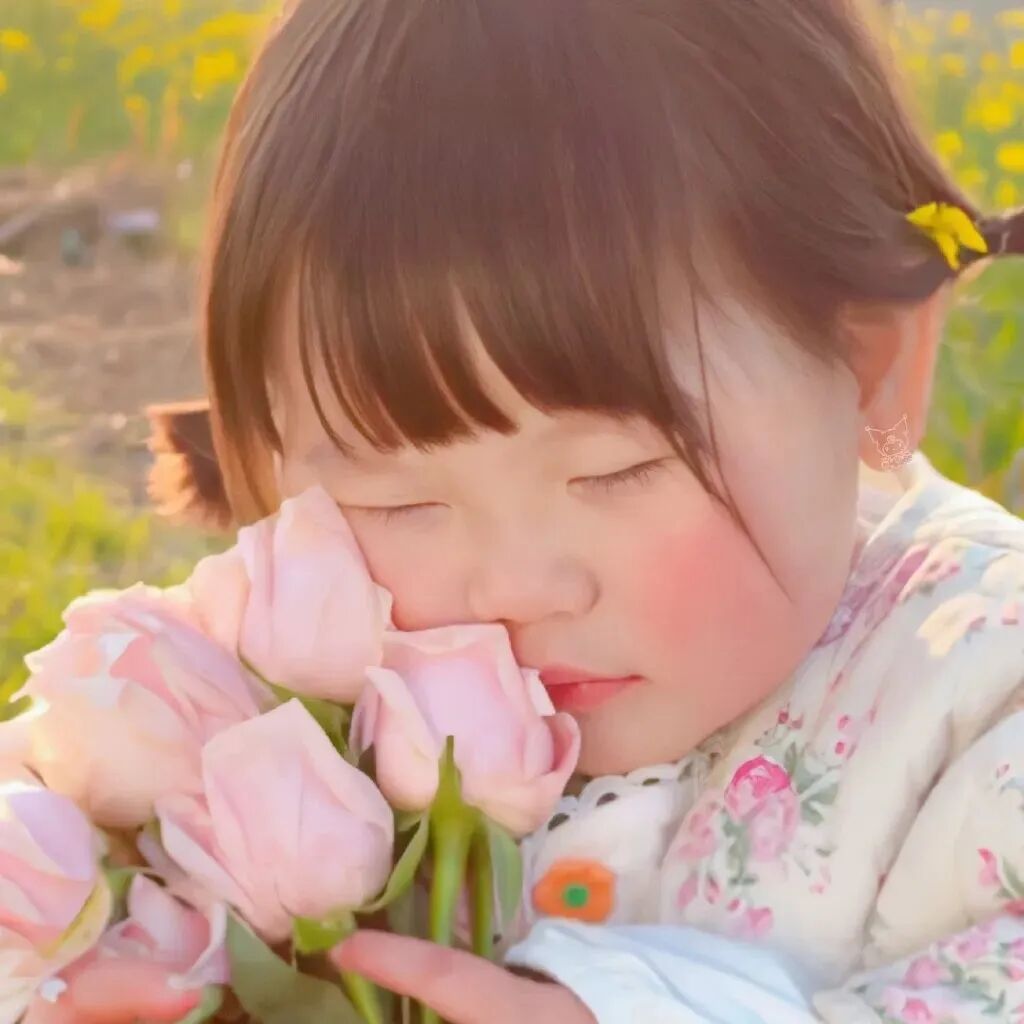 瑶一瑶头像可爱萌娃头像小女孩头像鲜花头像
