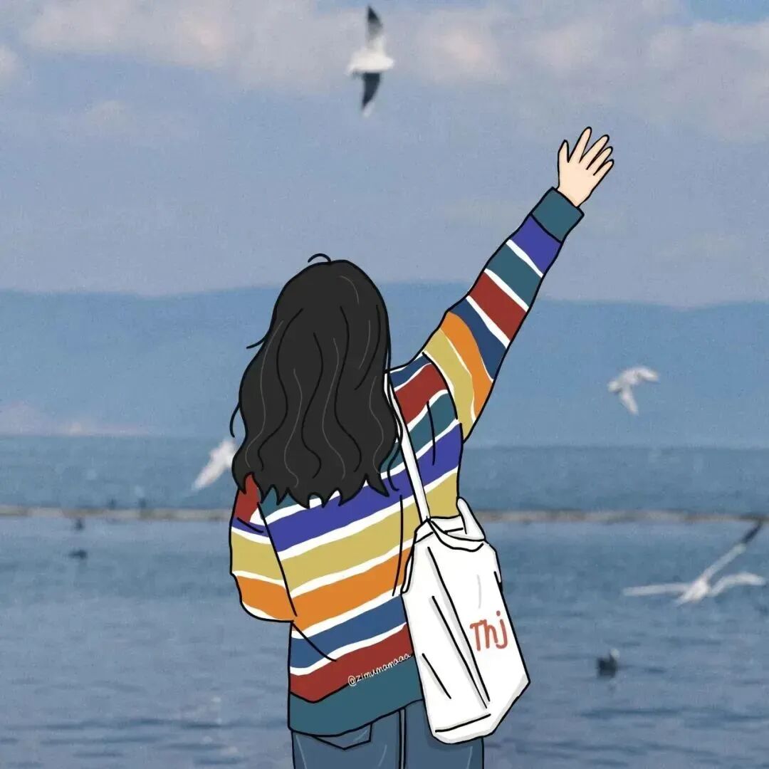 二人闺蜜头像动漫闺蜜头像海边头像