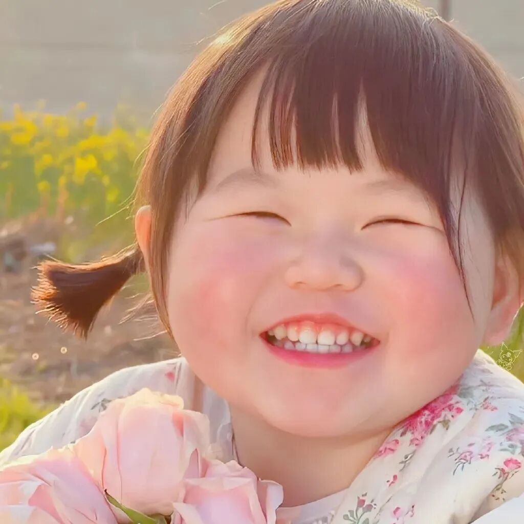 瑶一瑶头像可爱萌娃头像小女孩头像鲜花头像