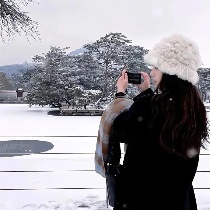 氛围感女生头像氛围感头像不露脸头像冬天头像下雪头像