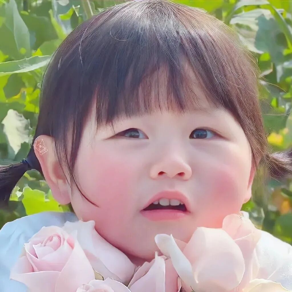 瑶一瑶头像可爱萌娃头像小女孩头像鲜花头像
